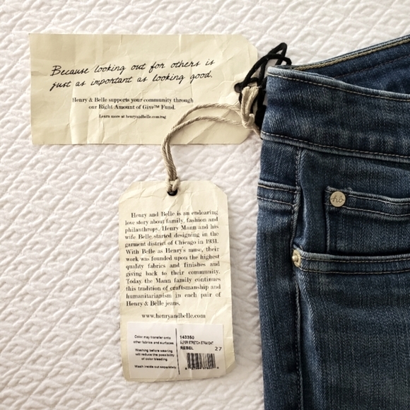 ( Henry & Belle ) "Rebel" Jeans, Size 27 - Picture 6 of 9